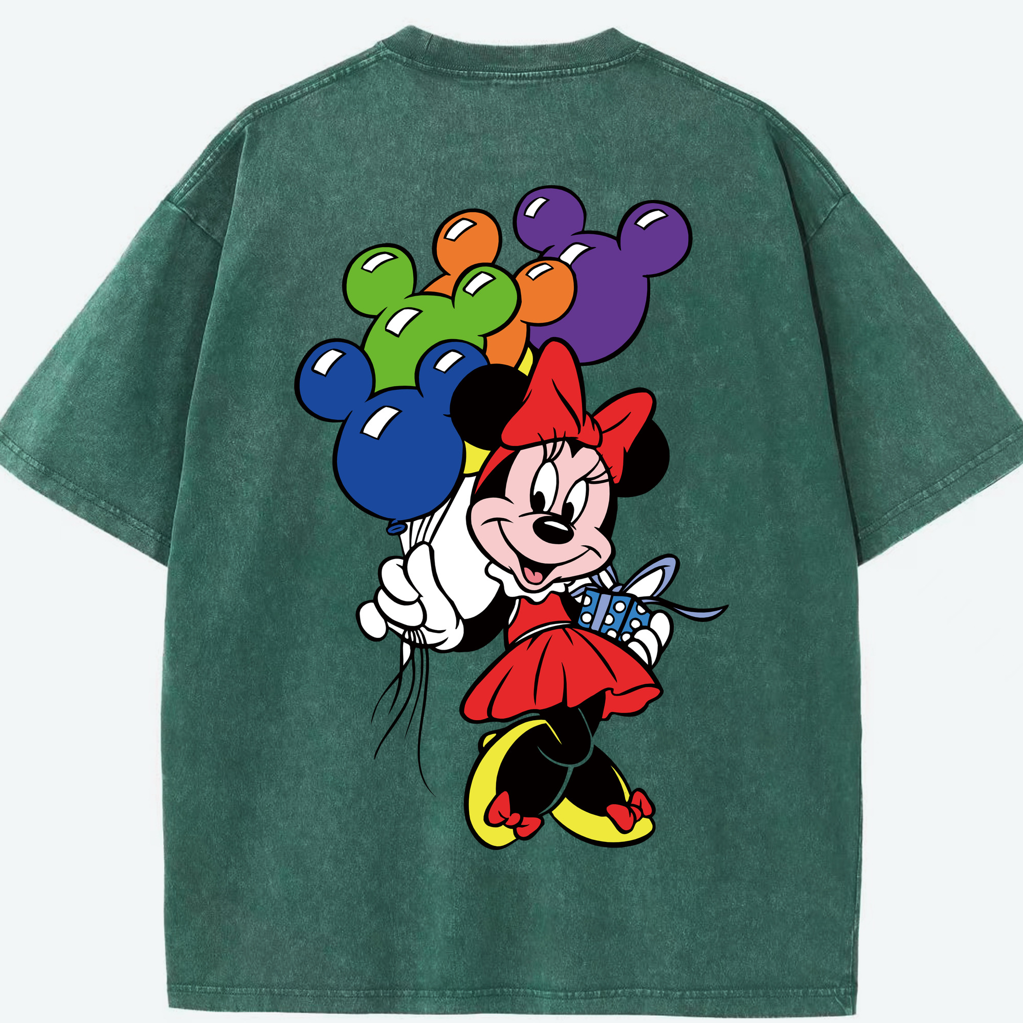 （画像用） ミッキーマウス Mickey Mouse 綿100% ヴィンテージ風 半袖Tシャツ（背面プリント）